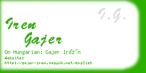 iren gajer business card